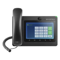 Front view of Grandstream GXV3370 IP Video Phone showing 7-inch HD touch screen display in Pakistan