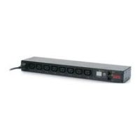 APC AP7920B APC NetShelter Switched Rack PDU, 1U, 1PH, 2.3kW 230V 10A or 2.5kW 208V 12A, 8 C13 outlets, C14 cord AP7920B