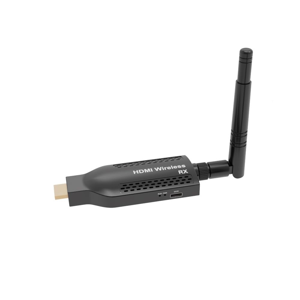 Exvist ITS2EM Portable 1080P@60FPS Wireless HDMI Transmitter & Receiver Kit – 492ft Range, 1-to-4 Multi-Screen, H.265