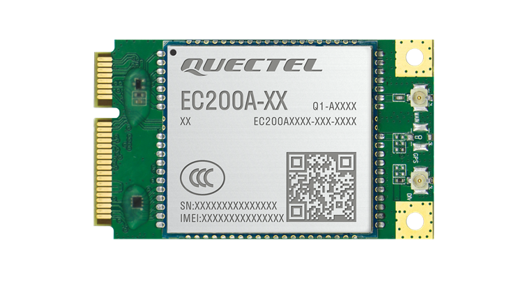 Exvist Quectel EC200A LCC Quectel EC200A Series 4G LTE Cat 4 Modules | Mini PCIe & LCC | Industrial IoT/M2M Cellular Modems